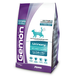 Gemon Cat Urinary корм сухой для кошек профилактика мочекаменной болезни с курицей и рисом 1,5кг