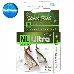 Леска AQUA NL Ultra White Fish (Белая рыба) 30м 0,20mm