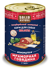 Solid Natura Holistic влажный корм для собак с мраморной говядиной 340гр