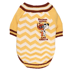 Свитер для собак "Лучшие друзья" L, желто-белый, 35см СОЮЗМУЛЬТФИЛЬМ Triol