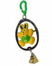 Игрушка для птиц Заяц в овале 23см 7724