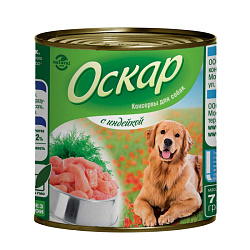 Оскар влажный корм для собак 750гр индейка