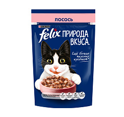 Felix Природа вкуса влажный корм для кошек взрослых с лососем 75гр