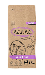 P.E.P.P.O Adult Mini Корм сух для собак взрослых мелких пород с ягненком 1,5кг