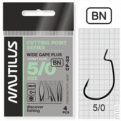 Крючок офсет Nautilus Offset Cutting Point series Wide Gape Plus CP-33 BC №5/0