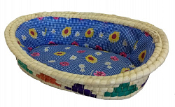 Лежанка плетеная овальная №1 44*29*9см 2006/1