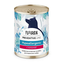 Florida Preventive Line Hypoallergenic диетический влажный корм для собак c кониной 340гр