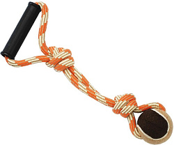 Игрушка для собак Грейфер №1 веревка с мячом и ручкой 38см 1021