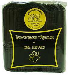 Подстилка Доброзверики 60*40 (14шт) гелевые Черные