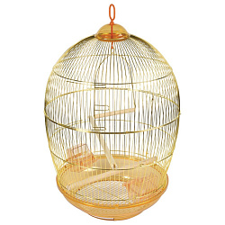 Клетка для птиц №1  48,5*76 круглая комплект (370) Золото