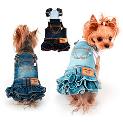 Сарафан для собак Джинс LM1091 (L) 31-35см
