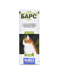 БАРС для кошек спрей инсектоакарицидный 100мл