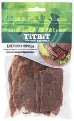 TiTBiT Меню от Шефа лакомство для собак джерки мясные из курицы 70гр