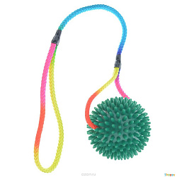 Игрушка для собак Мяч на веревке массажный