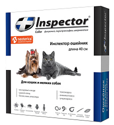 Inspector для кошек и собак мелких пород ошейник от блох 40см