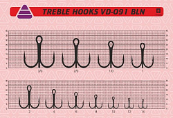 Крючок тройной VD-091 BN Treble Hooks №6
