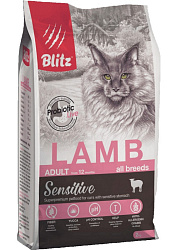 Blitz Sensitive Cat Adult сухой корм для кошек взрослых с ягненком 2кг