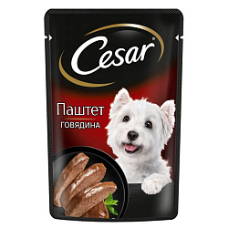 Cesar влажный корм для собак паштет с говядиной 80г