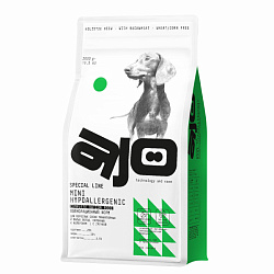 AJO Dog Mini Hypoallergenic сухой корм для взрослых собак миниатюрных и малых пород при аллергии и проблемах пищеварения с индейкой и гречкой 2кг