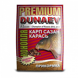 Прикормка DUNAEV-PREMIUM 1кг Карп-Сазан Конопля