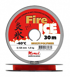 Леска Fire Ice 0,128мм 1,8кг 30м красная