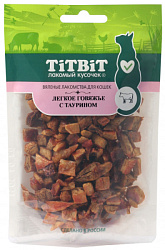TiTBiT лакомство для кошек легкое говяжье с таурином вяленое 25гр