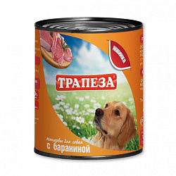 Трапеза влажный корм для собак с бараниной 750гр