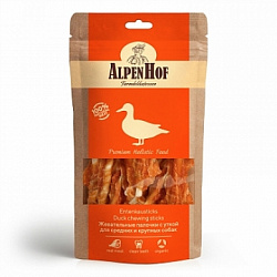 Лакомство для собак AlpenHof Палочки жевательные с уткой 80г А531