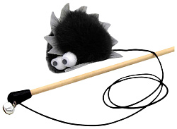 Дразнилка для кошек GoSi удочка "Дикобраз Вячеслав" натуральная норка 