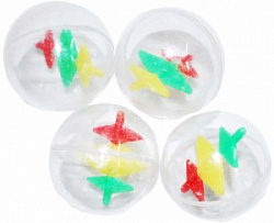 Игрушка для кошек "Мяч-погремушка" ромбики прозрачный, 4см ИУ6 Уют