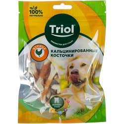 Лакомство для собак Кальцинированные косточки с курицей 70г Triol