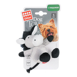 Игрушка для собак GiGwi Ослик с пищалкой/ткань пластик 75104