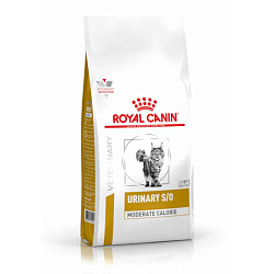 Royal Canin Veterinary Urinary S/O Moderate Calorie корм сухой для кошек при мочекаменной болезни и избыточном весе 1,5кг