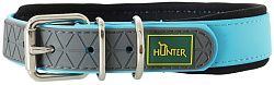 Hunter Convenience Comfort 65 Ошейник для собак (52-60 см) /2,5 см, водоотталкивающий, мягкая горловина, бирюзовый