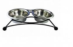Миски+подставка нерегулируемая 2*750мл АМП075