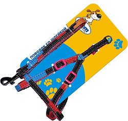 Комплект Уют 1,5*120см поводок+40/60см шлейка Гламурный камуфляж ГШ05