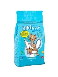 KikiKat супер-белый комкующийся наполнитель с ароматом Горная свежесть 10л