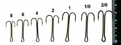 Крючок-двойник Caiman  №2/0 DOUBLE HOOK