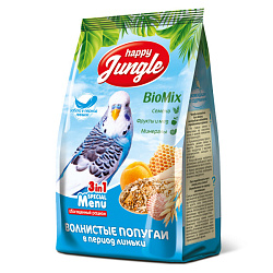 Happy Jungle корм для волнистых попугаев при линьке 500гр