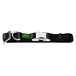 Hunter ALU-Strong M Ошейник для собак, 40-55 см, нейлон с металлической застежкой, чёрный