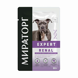 Мираторг Expert Renal консервы для собак Бережная забота о здоровье почек кусочки в соусе 85гр