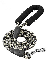 Поводок Pet-it веревочный нейлон с мягкой ручкой L 1.2*152 см черный