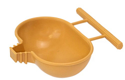 Кормушка для птиц овальная (крепеж вертикальный и горизонтальный прутья) бежевая