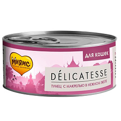 Мнямс Delicatesse консервы для кошек тунец с макрелью в нежном желе 70гр