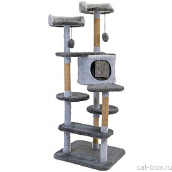 Комплекс-когтеточка ДИАНА разборный, 5 уровней, 54*66*h142см (мех, джут) бежевый