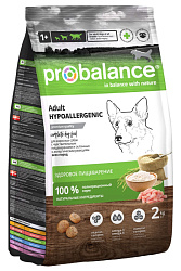 ProBalance Adult Hypoallergenic корм сухой для собак с чувствительным пищеварением или аллергией с курицей 2кг