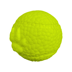 Игрушка для собак Mr.Kranch Мяч с лапкой 8см неоновый желтый