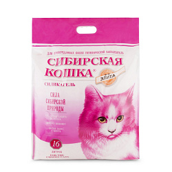 Сибирская Кошка Элитный силикагелевый наполнитель для привередливых кошек 16л