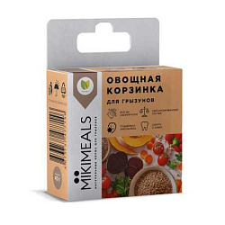 Лакомство для грызунов Mikimeals, Корзинка овощная 40 г