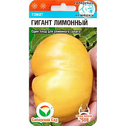 Томат Гигант лимонный (Сибирский Сад) 20шт среднеспелый 400-500г до 900г